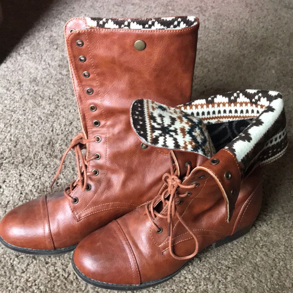 Leather boots